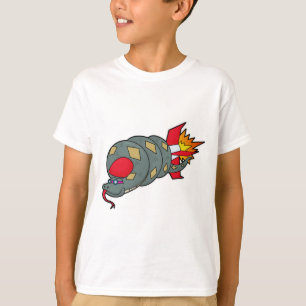 Schlange mit Rakete T-Shirt