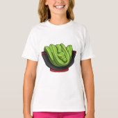 Schlange mit Ramen Bowl T-Shirt (Vorderseite)