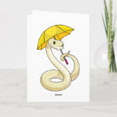 Schlange mit Regenschirm Karte (Rückseite)