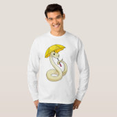 Schlange mit Regenschirm T-Shirt (Vorne ganz)
