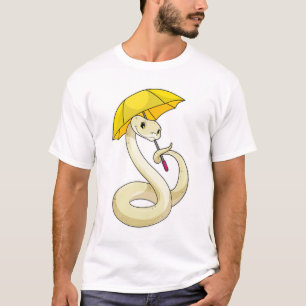 Schlange mit Regenschirm T-Shirt