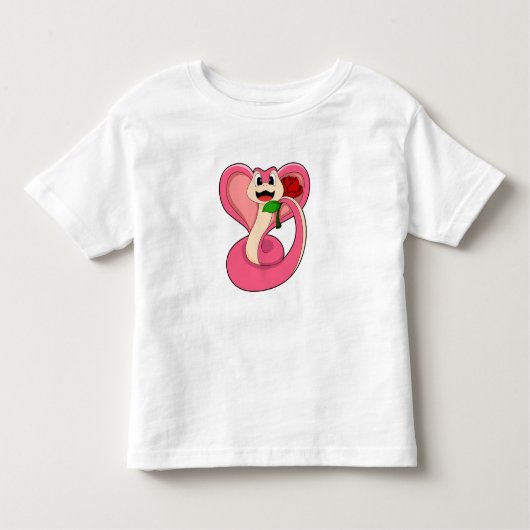 Schlange mit Rose Kleinkind T-shirt (Vorderseite)