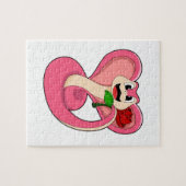 Schlange mit Rose Puzzle (Horizontal)
