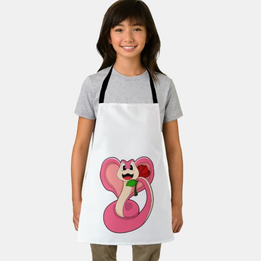 Schlange mit Rose Schürze (Insitu)