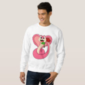 Schlange mit Rose Sweatshirt (Vorne ganz)