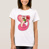 Schlange mit Rose T-Shirt (Vorderseite)