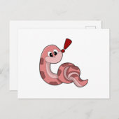 Schlange mit roten Flächen Postkarte (Vorne/Hinten)