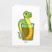 Schlange mit Saft Karte (Rückseite)