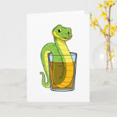 Schlange mit Saft Karte (Gelbe Blume)