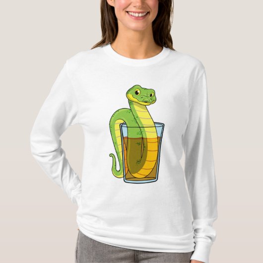 Schlange mit Saft T-Shirt (Vorderseite)