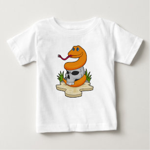 Schlange mit Schädel Baby T-shirt
