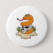 Schlange mit Schädel Button (Vorderseite)