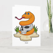 Schlange mit Schädel Karte (Rückseite)