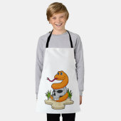 Schlange mit Schädel Schürze (Getragen)