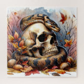 Schlange mit Schädelherbst Puzzle (Vertikal)