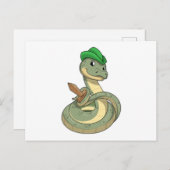 Schlange mit Schwert Postkarte (Vorne/Hinten)