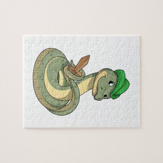 Schlange mit Schwert Puzzle (Horizontal)