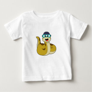 Schlange mit Schwimmbrille Baby T-shirt