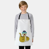 Schlange mit Schwimmbrille Schürze (Getragen)