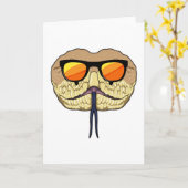 Schlange mit Sonnenbrille Karte (Gelbe Blume)
