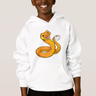 Schlange mit Tasse Kaffee Hoodie