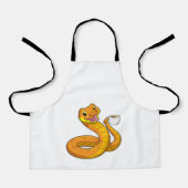 Schlange mit Tasse Kaffee Schürze (Vorderseite)