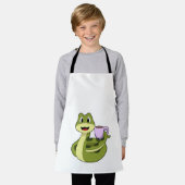 Schlange mit Tasse Kaffee Schürze (Getragen)