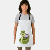 Schlange mit Tasse Kaffee Schürze (Insitu)