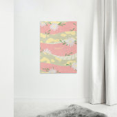 Schlange mit weißen Blume Minimalistisch flaches P Poster