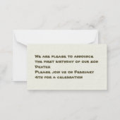 Schlange Mitteilungskarte (Rückseite)