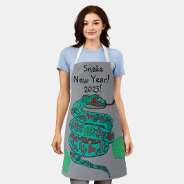 Schlange Neues Jahr 2025! All-Over-Druck Schürze