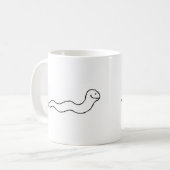 Schlange oder Wurm - Spaßlinie, die Kaffeetasse (Vorderseite Links)