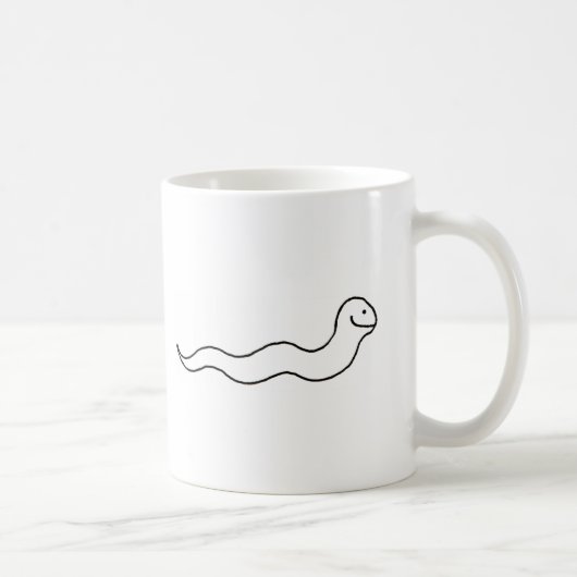 Schlange oder Wurm - Spaßlinie, die Kaffeetasse (Rechts)
