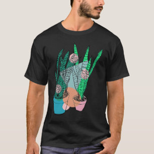 Schlange Pflanze farbenfroh Sansevieria T-Shirt