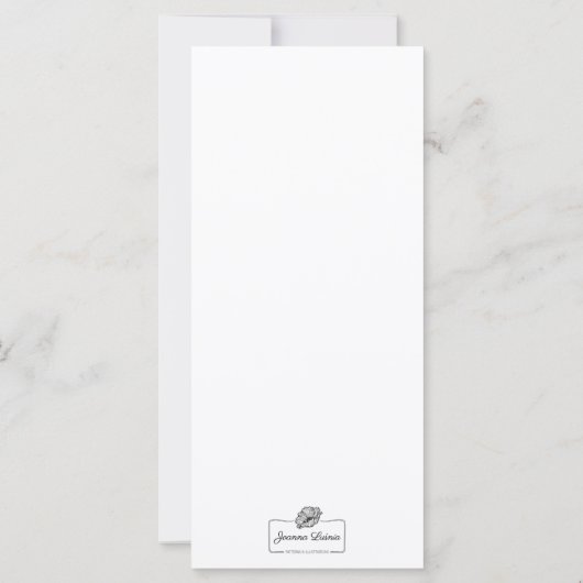 Schlange Pflanze Gouache Illustrationskarte (Rückseite)