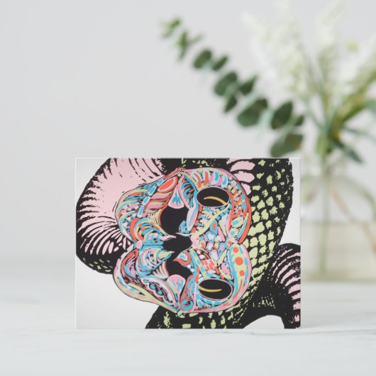 Schlange Postkarte (Stehend Vorderseite)