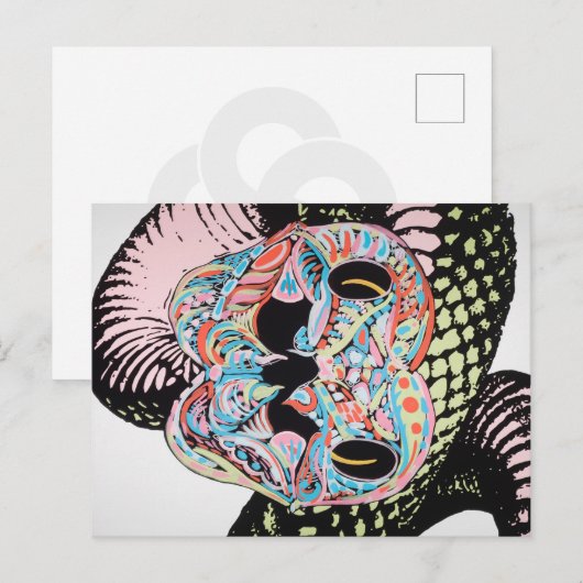 Schlange Postkarte (Vorne/Hinten)