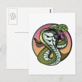 Schlange Postkarte (Vorne/Hinten)