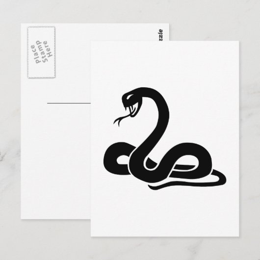 Schlange Postkarte (Vorne/Hinten)