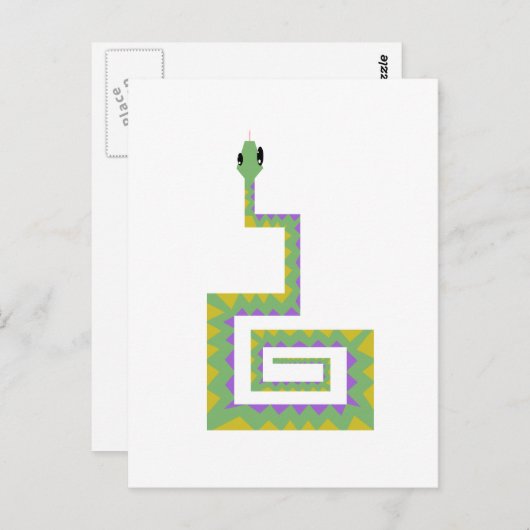 Schlange Postkarte (Vorne/Hinten)