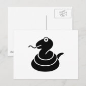 Schlange Postkarte (Vorne/Hinten)
