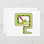 Schlange Postkarte (Vorne/Hinten)