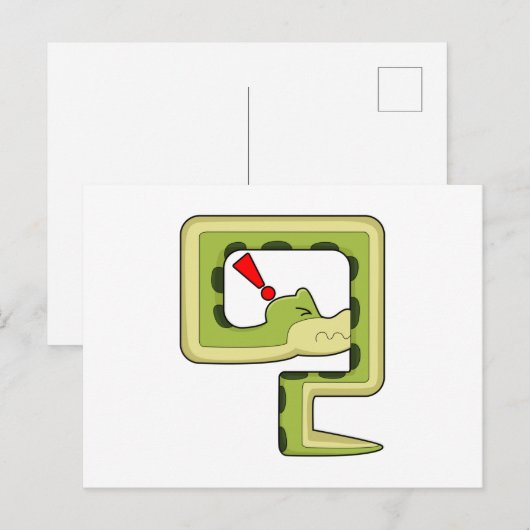 Schlange Postkarte (Vorne/Hinten)