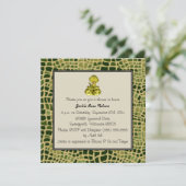 Schlange Print Baby Dusche Einladung (Stehend Vorderseite)