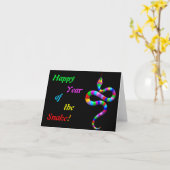 Schlange Psychedelic Rainbow Note Card Karte (Gelbe Blume)