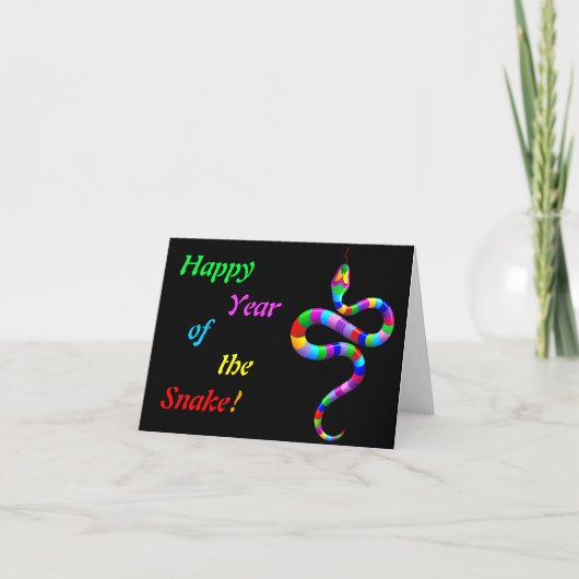 Schlange Psychedelic Rainbow Note Card Karte (Vorderseite)
