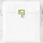 Schlange Quadratischer Aufkleber (Tasche)