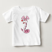 Schlange Rabbit Herz Baby T-shirt (Vorderseite)