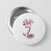 Schlange Rabbit Herz Button (Vorne & Hinten)