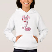 Schlange Rabbit Herz Hoodie (Vorderseite)